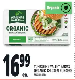 Metro YORKSHIRE VALLEY FARMS ORGANIC CHICKEN BURGERS offer