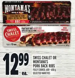 Metro SWISS CHALET OR MONTANA'S PORK BACK RIBS offer