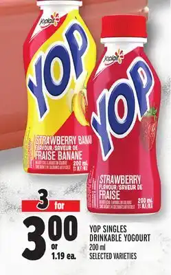 Metro YOP SINGLES DRINKABLE YOGOURT offer