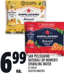 Metro SAN PELLEGRINO NATURALI OR MOMENTI SPARKLING WATER offer