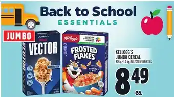 Metro KELLOGG'S JUMBO CEREAL offer