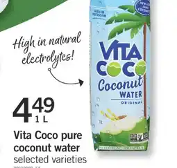 Fortinos Vita Coco pure coconut water offer