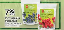 Fortinos PC Organics fruit frozen 600 G offer