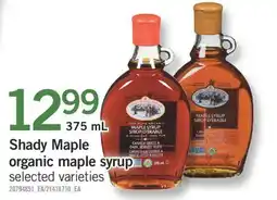 Fortinos SHADY MAPLE ORGANIC MAPLE SYRUP offer
