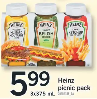 Fortinos Heinz picnic pack, 3x375 mL offer