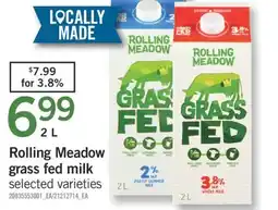 Fortinos ROLLING MEADOW GRASS FED MILK 2 L offer