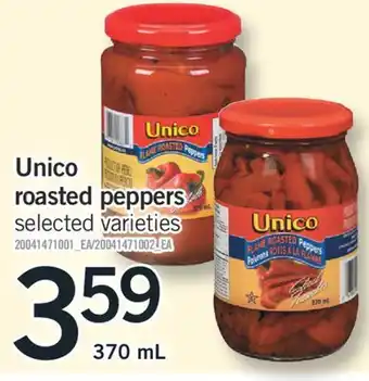 Fortinos Unico roasted peppers offer