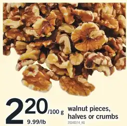 Fortinos walnut pieces, halves or crumbs offer