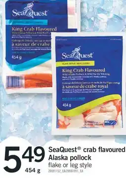 Fortinos SeaQuest crab flavoured crab pollock, 454 g offer