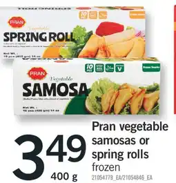 Fortinos Pran vegetable samosas or rolls offer