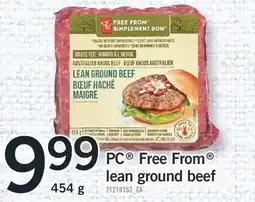 Fortinos PC Free From lean ground beef 454 g offer