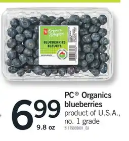 Fortinos Organics Organics blueberries 9.8 oz offer