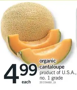 Fortinos organic cantaloupe offer