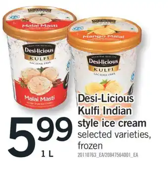 Fortinos Desi-Licious Kulfi Indian style ice cream offer