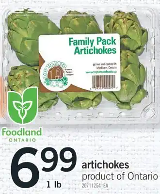 Fortinos artichokes 1 lb offer