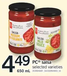 Fortinos PC salsa 650 mL offer