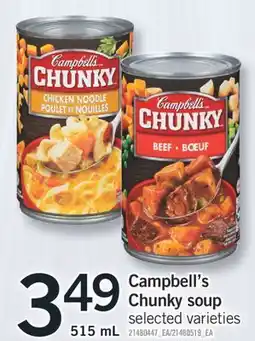 Fortinos Campbell's Chunky soup, 515 mL offer