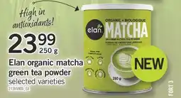 Fortinos Elan organic matcha green tea powder, 250 g offer