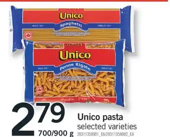 Fortinos Unico pasta, 700/900 g offer