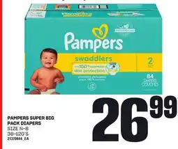 Loblaws PAMPERS SUPER BIG PACK DIAPERS, 38-120'S offer