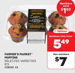 Loblaws FARMER'S MARKET MUFFINS, 6'S offer