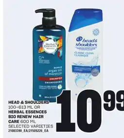 Loblaws HEAD & SHOULDERS, 100-613 ML OR HERBAL ESSENCES BIO RENEW HAIR, CARE 600 ML offer