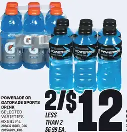 Loblaws POWERADE OR GATORADE SPORTS GATORADE SPORTS DRINK, 6X591 ML offer