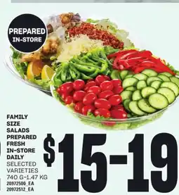 Loblaws FAMILY SIZE SALADS, 740 G-1.47 KG offer