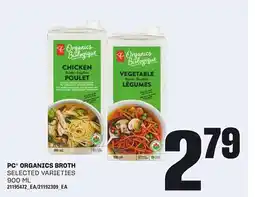 Loblaws PC ORGANICS BROTH, 900 ML offer