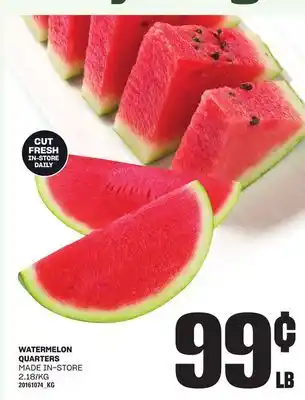 Loblaws WATERMELON QUARTERS offer