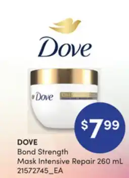 Loblaws DOVE BOND STRENGTH MASK INTENSIVE REPAIR, 260 ML offer