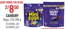 Loblaws CADBURY BAGS, 152-200 G offer
