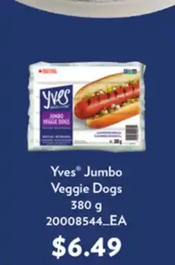Loblaws YVES JUMBO VEGGIE DOGS, 380 G offer