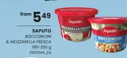Loblaws SAPUTO BOCCONCINI & MOZZARELLA FRESCA, 190-200 g offer