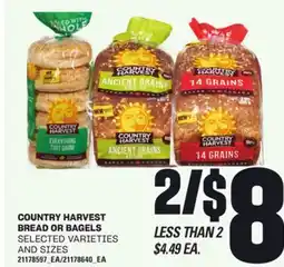Loblaws COUNTRY HARVEST BREAD OR BAGELS offer
