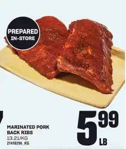 Loblaws MARINATED PORK BACK RIBS offer
