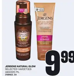 Loblaws JERGENS NATURAL GLOW, 180/220 ML offer