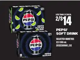 Loblaws PEPSI SOFT DRINK, 12 X 355 ML offer