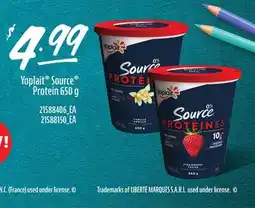 Loblaws YOPLAIT SOURCE PROTEIN, 650 G offer