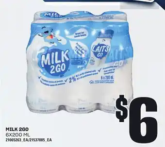 Loblaws MILK 2GO, 6X200 ML offer