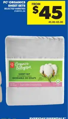 Real Canadian Superstore PC ORGANICS SHEET SETS offer