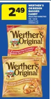 Real Canadian Superstore WERTHER'S OR RIESEN BAGGED CANDY, 116-135 G offer