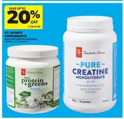 Real Canadian Superstore PC SPORTS SUPPLEMENTS offer
