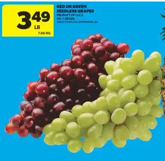 Real Canadian Superstore RED OR GREEN SEEDLESS GRAPES offer