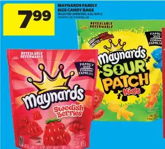 Real Canadian Superstore MAYNARDS FAMILY SIZE CANDY BAGS, 814/816 G offer