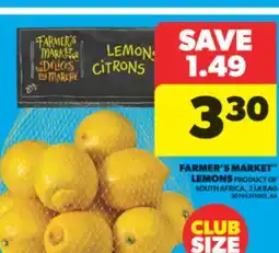Real Canadian Superstore FARMER'S MARKET LEMONS, 2 LB BAG offer