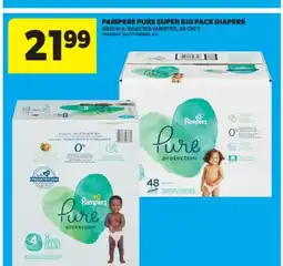 Real Canadian Superstore PAMPERS PURE SUPER BIG PACK DIAPERS, 38-120' S offer