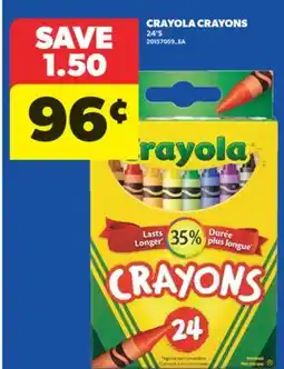 Real Canadian Superstore CRAYOLA CRAYONS, 24' S offer