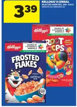 Real Canadian Superstore KELLOGG'S CEREAL, 298-435 G offer