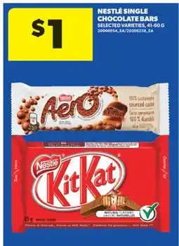 Real Canadian Superstore NESTLÉ SINGLE CHOCOLATE BARS offer